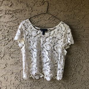 INC Boho Macrame Top Size Petite Medium
